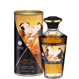 Shunga Warming Massage Oil Caramel 3.5 fluid ounces