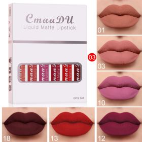 6pcs Matte Non-Stick Lip Gloss (Option: Style3)