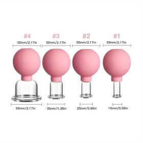 Reduce Puffiness & Improve Skin Health with Vacuum Cupping Glass Jar Cellulite Massager! (Color: pink)