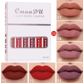 6pcs Matte Non-Stick Lip Gloss (Option: Style6)